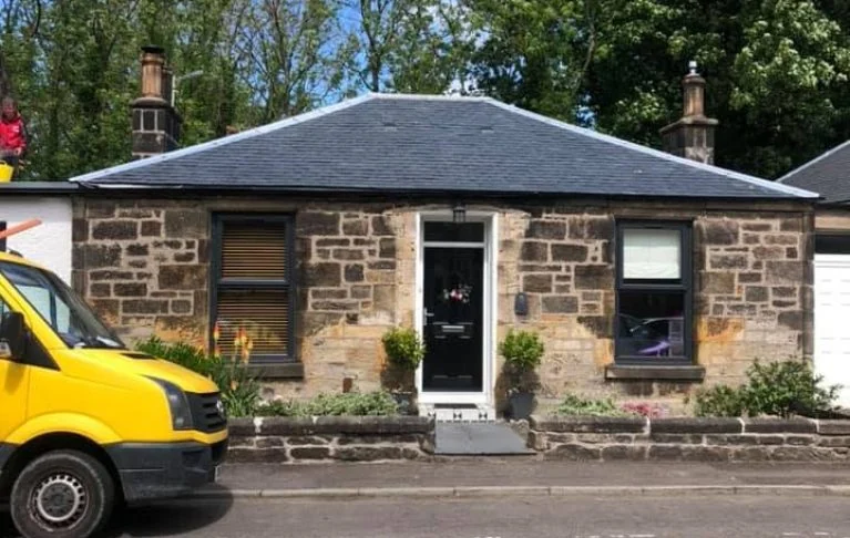 Slate Roof On Traditional Stone Building